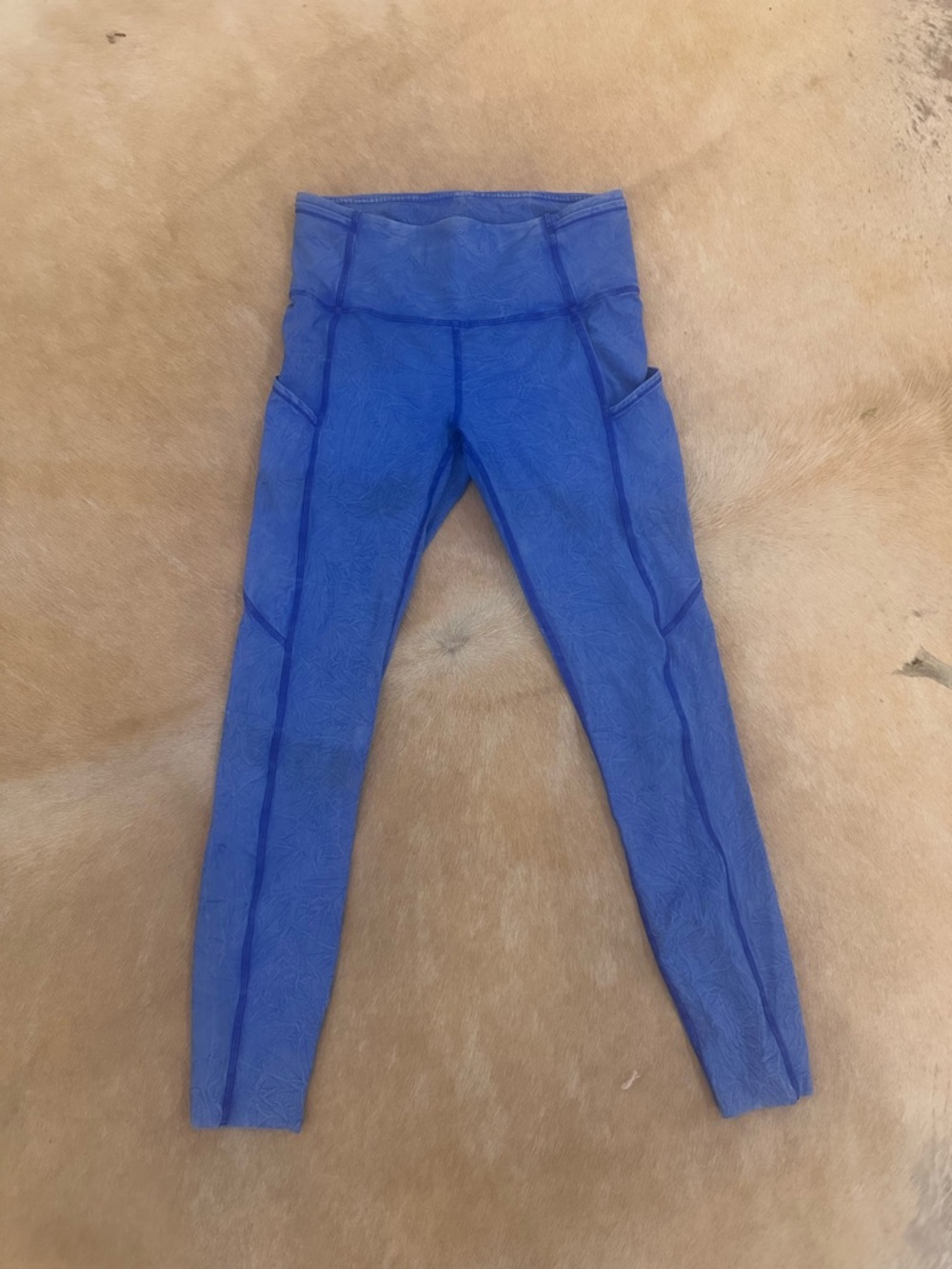 lululemon athletica Blue High-Rise Leggings with Side Pockets size 6